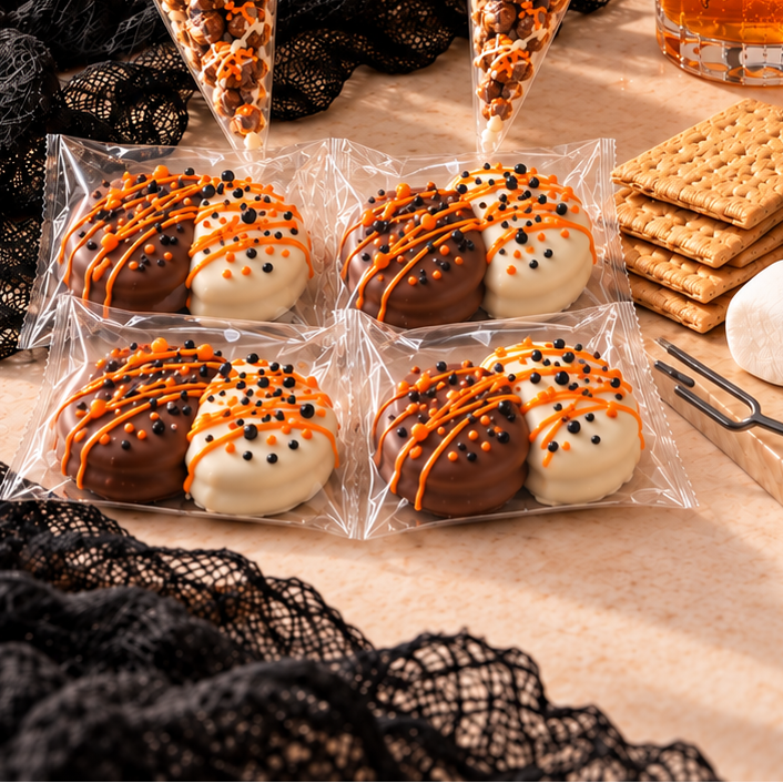Halloween chocolate-covered Oreos